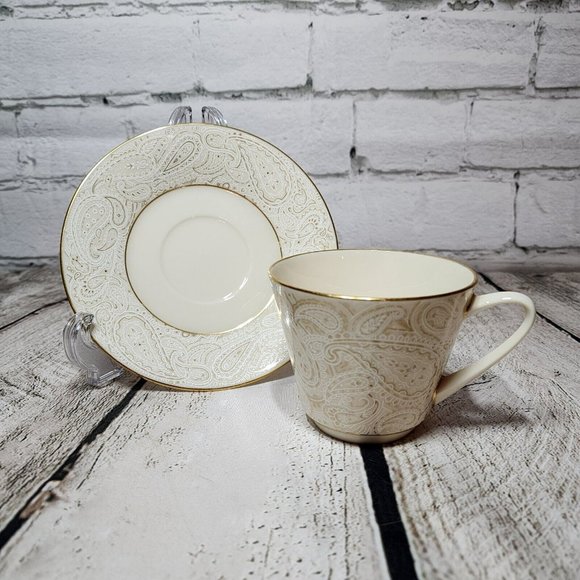 Vintage Transition by Lenox Flat Cup and Saucer Set - Picture 1 of 4